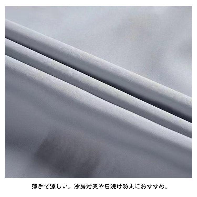 UVカット ロゴ パーカー ラッシュガード ポケットあり 涼しい フード付き メンズ 薄手 ジップアップ 涼感 ラッシュパーカー 日焼け対策 サマーパ - 画像 (8)