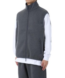 DAIWA PIER39 TECH SCUBA KNIT STAND COLLAR VEST - CHARCOAL (BE-61025W) PIER39(ダイワ ピア39)