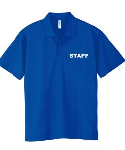 STAFF ポロシャツ ドライ イベント ライブ スタッフ 案内係 (STAFF) フォント 書体 選べる