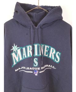 古着 00s MLB Seattle Mariners マリナーズ スウェット パーカー L位