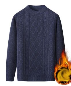 暖い 裏起毛 ニット セーター メンズ あったか ニットセーター カットソー 厚地 裏ボア 防寒セーター ストレッチ スリム おしゃれ 暖か