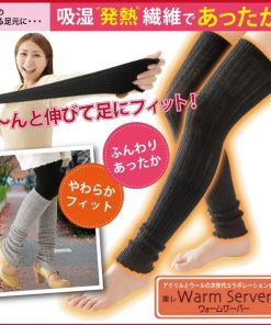 『まとめ買い 5枚セット』東レ ウォームサーバー使用 冷える足元 吸湿発熱繊維 やわらかフィット 吸湿発熱繊維 のびのびレッグウォーマー(グレー)