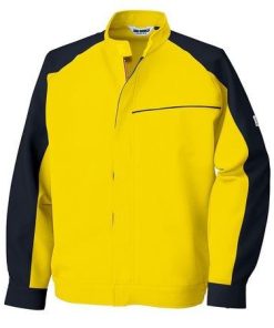 4930269189467 ECO WORLD 2637 ポケットレスジャケット 色：イエローXブラック サイズ：L