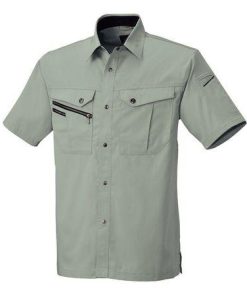 4930269260128 Early Bird 416 ハンソデシヤツ 色：アースグリーンXネイビー サイズ：4L