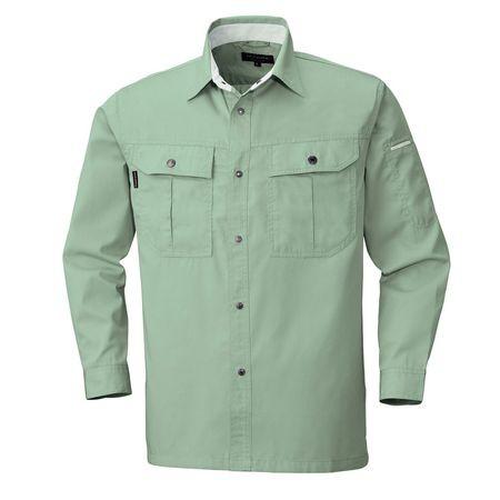 4930269172681 BEE MAX BM535 ナガソデシヤツ 色:スモークグリーン サイズ:M