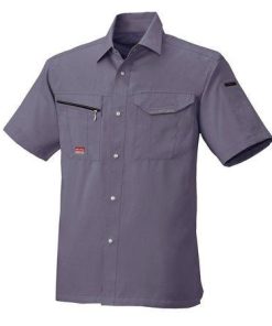 4930269175828 BEE MAX BM546 ハンソデシヤツ 色：パープルグレー サイズ：LL