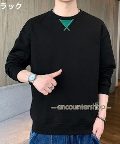 トレーナー メンズ スウェットシャツ 春服 秋服 長袖 クルーネック カジュアル トップス シンプル ゆったり プルオーバー お洒落