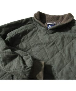 gym master セール！ジムマスター★GYM MASTER【キルティングワッフルショールカラー】キルティングプルオーバー/中綿トレーナー  G421773　46/オリーブ