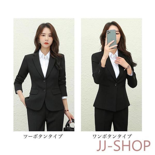 フォーマルスーツ レディース スーツ トップス ビジネススーツ ブラック リクルート スーツジャケット キレイめ 就活 通勤 営業 OL 面接 - 画像 (4)