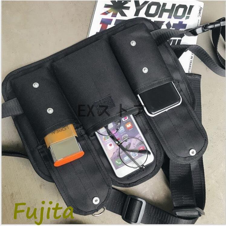 ユーティリティーベスト ボディバッグ チェストリグ 軽量 フリーサイズ ファッションメンズ レディース お洒落 魅力 多機能 メンズベスト 韓国 - 画像 (9)