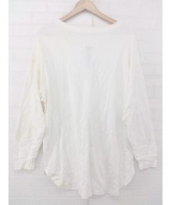 ◇ ADRER アドラー おしゃれ カジュアル 裾ジップ 長袖 Tシャツ カットソー サイズM ホワイト系 メンズ E