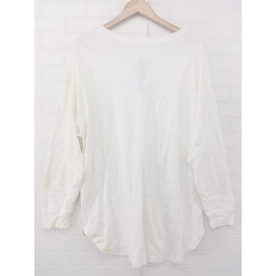 ◇ ADRER アドラー おしゃれ カジュアル 裾ジップ 長袖 Tシャツ カットソー サイズM ホワイト系 メンズ E