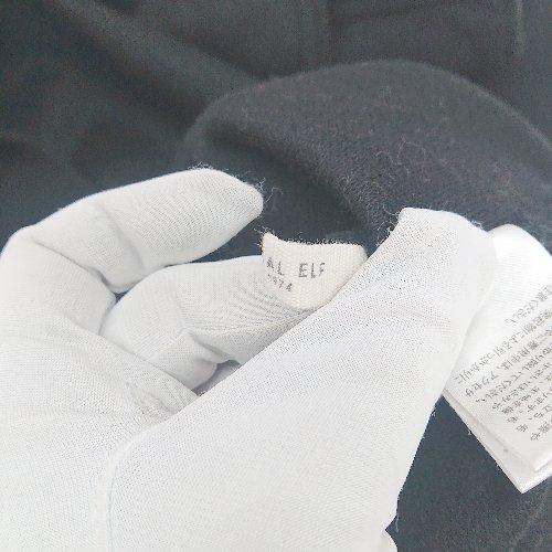 ◇ classicalelf スリットネック 無地 厚手 ロング ワンピース サイズXL ブラック レディース E - 画像 (3)