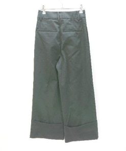 ◇ STUDIOUS ステュディオス ロ−ルアップ タック スラックスパンツ サイズ0 ブラック レディ−ス E