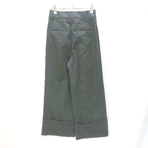 ◇ STUDIOUS ステュディオス ロ−ルアップ タック スラックスパンツ サイズ0 ブラック レディ−ス E