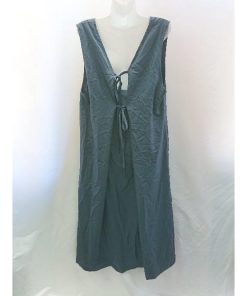 ◇ ⊂ CLASSICAL　ELF クラシカルエルフ 背面紐 ノースリーブ 膝丈 ワンピース サイズM ネイビー レディース E