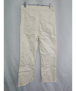 ◇ Θ Classical Elf クラシカルエルフ 裾フリンジ デニム バギーパンツ サイズM ホワイト レディース E