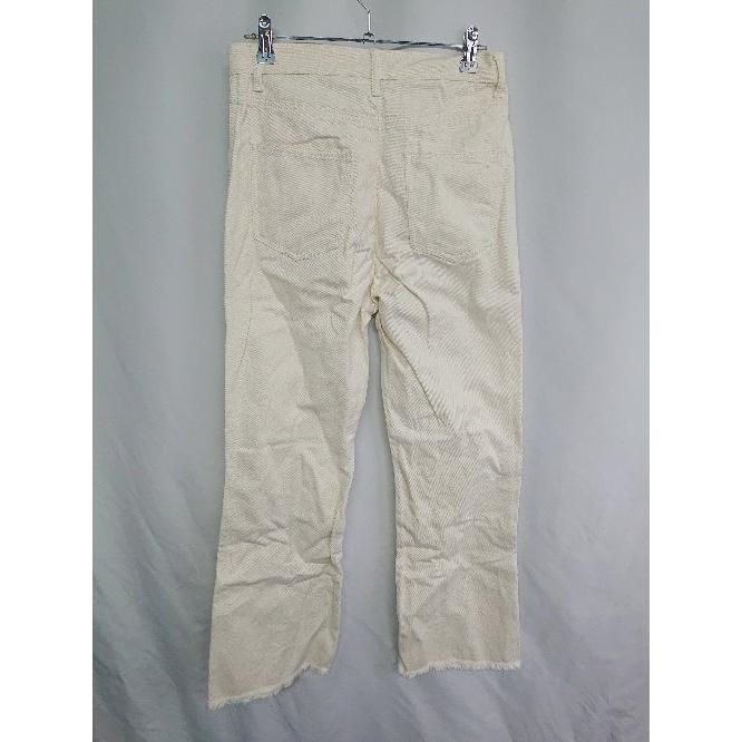 ◇ Θ Classical Elf クラシカルエルフ 裾フリンジ デニム バギーパンツ サイズM ホワイト レディース E