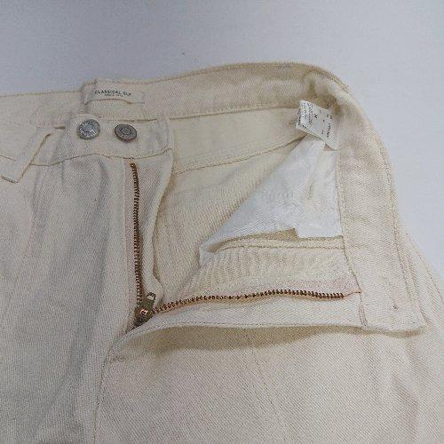 ◇ Θ Classical Elf クラシカルエルフ 裾フリンジ デニム バギーパンツ サイズM ホワイト レディース E - 画像 (3)