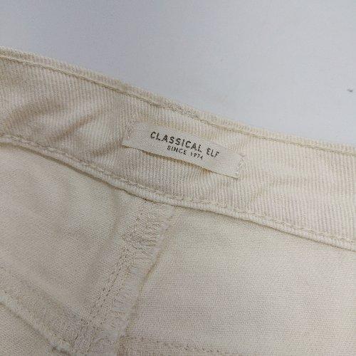 ◇ Θ Classical Elf クラシカルエルフ 裾フリンジ デニム バギーパンツ サイズM ホワイト レディース E - 画像 (4)