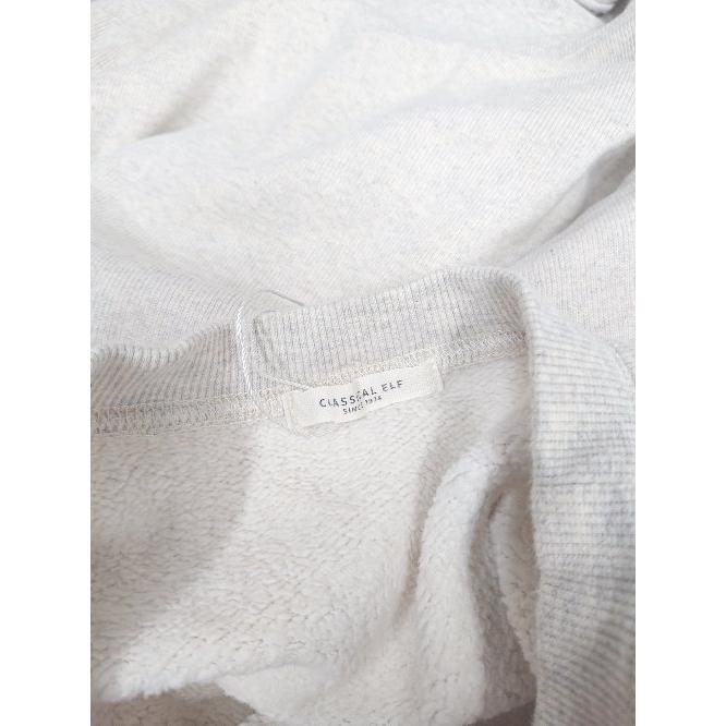 ◇ ⊇ classicalelf 刺繍ロゴ ヘビーウェイ ト裏起毛 長袖 プルオーバー サイズXL ライトグレー レディース E - 画像 (2)