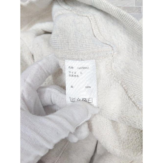 ◇ ⊇ classicalelf 刺繍ロゴ ヘビーウェイ ト裏起毛 長袖 プルオーバー サイズXL ライトグレー レディース E - 画像 (3)