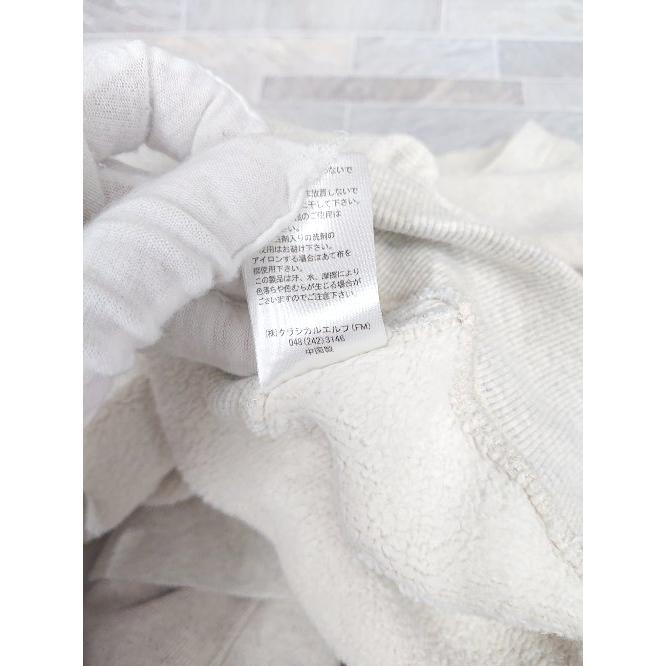 ◇ ⊇ classicalelf 刺繍ロゴ ヘビーウェイ ト裏起毛 長袖 プルオーバー サイズXL ライトグレー レディース E - 画像 (4)