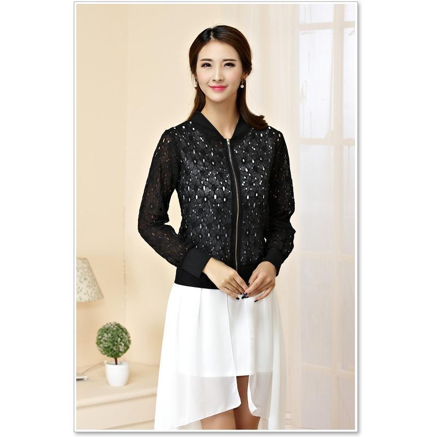 ボレロ 結婚式 パーティー ジャケット カーディガン 長袖 大きいサイズ パーティードレス フリル レース チュール シフォン オーガンジー フレア - 画像 (2)