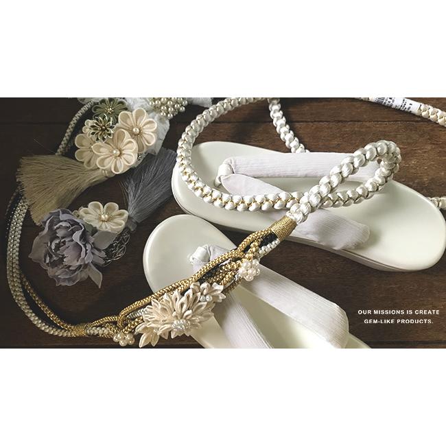 kimono cafe 振袖用刺繍半衿 松桜 洗える くすみカラー ニュアンスカラー 振袖 二尺袖 袴 卒業式 成人式 - 画像 (7)