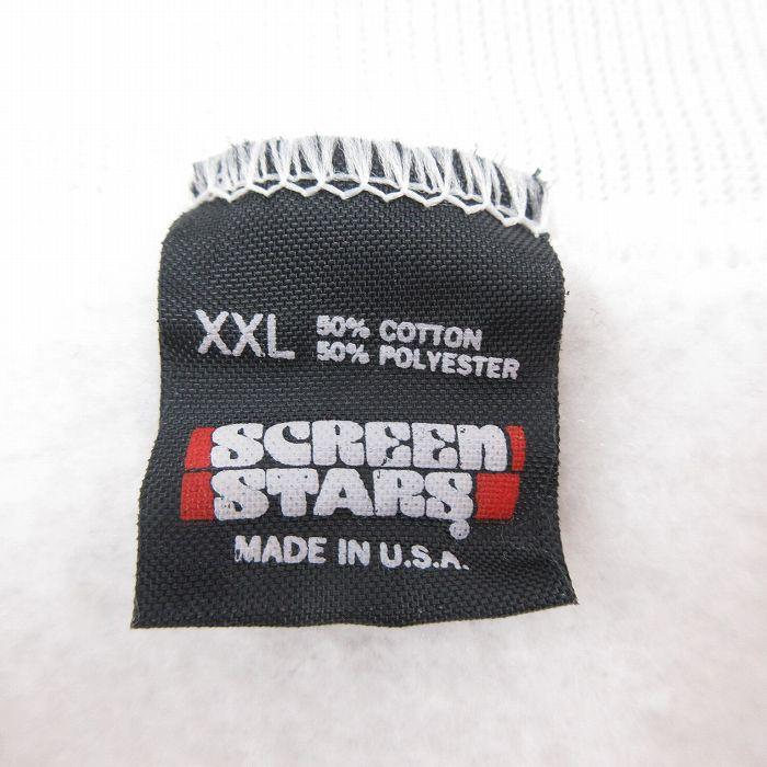 L/古着 スクリーンスターズ 長袖 スウェット メンズ 80s クローバー ラグラン クルーネック 白 ホワイト 25jul31 中古 スエット トレーナー - 画像 (2)