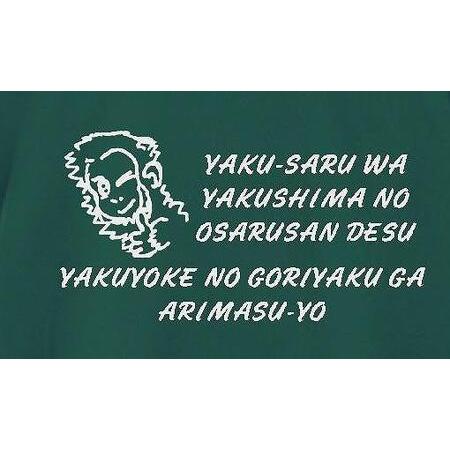 ふるさと納税 やくさるTシャツDRY Lサイズ 【緑】 鹿児島県屋久島町