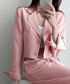 スーツ セットアップ レディース ショート丈 テーラードジャケット ワイドパンツ 春秋 パンツスーツ 2点セット ビジネススーツ オフィス きれいめ