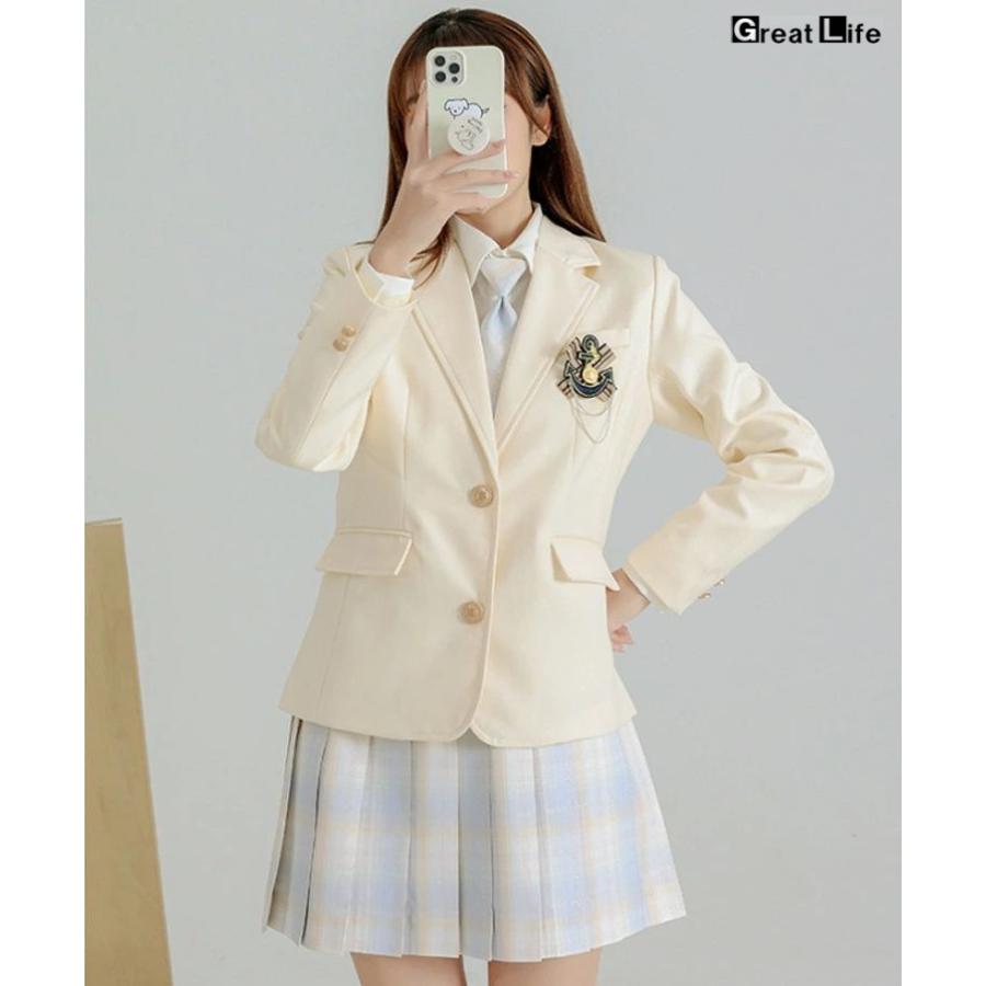 卒業式 スーツ 女の子 卒服 韓国 制服 ブレザー 小学校 女子 中学生 フォーマルスーツ ピアノ発表会 JK 入学式 ジャケット フォーマル 成人式 体 - 画像 (5)