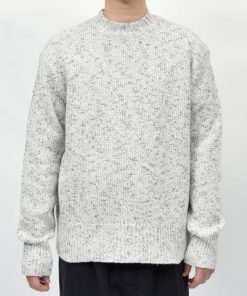 RENCONTRANT（レンコントラント）ウールコットンメランジクルーネックニット 11139 16052403172