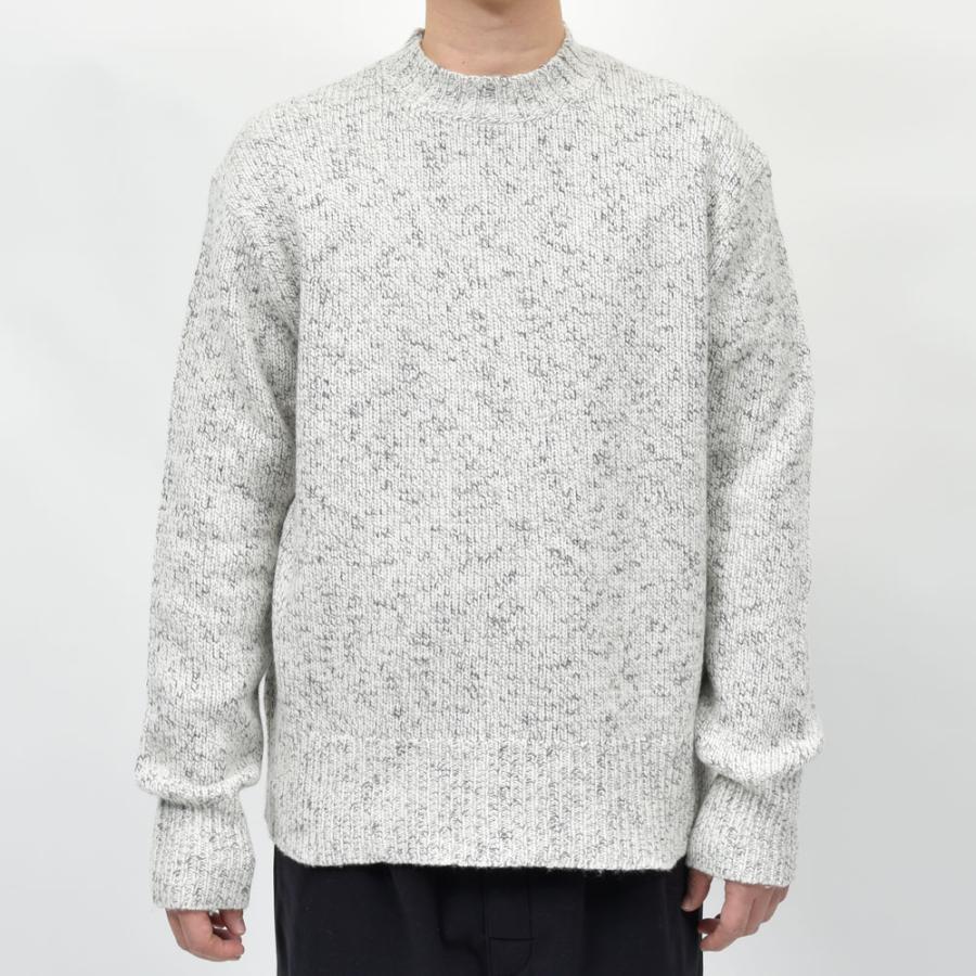 RENCONTRANT(レンコントラント)ウールコットンメランジクルーネックニット 11139 16052403172
