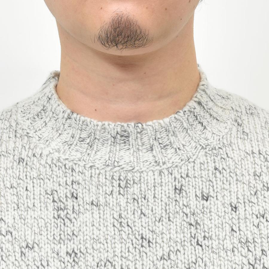 RENCONTRANT(レンコントラント)ウールコットンメランジクルーネックニット 11139 16052403172 - 画像 (4)