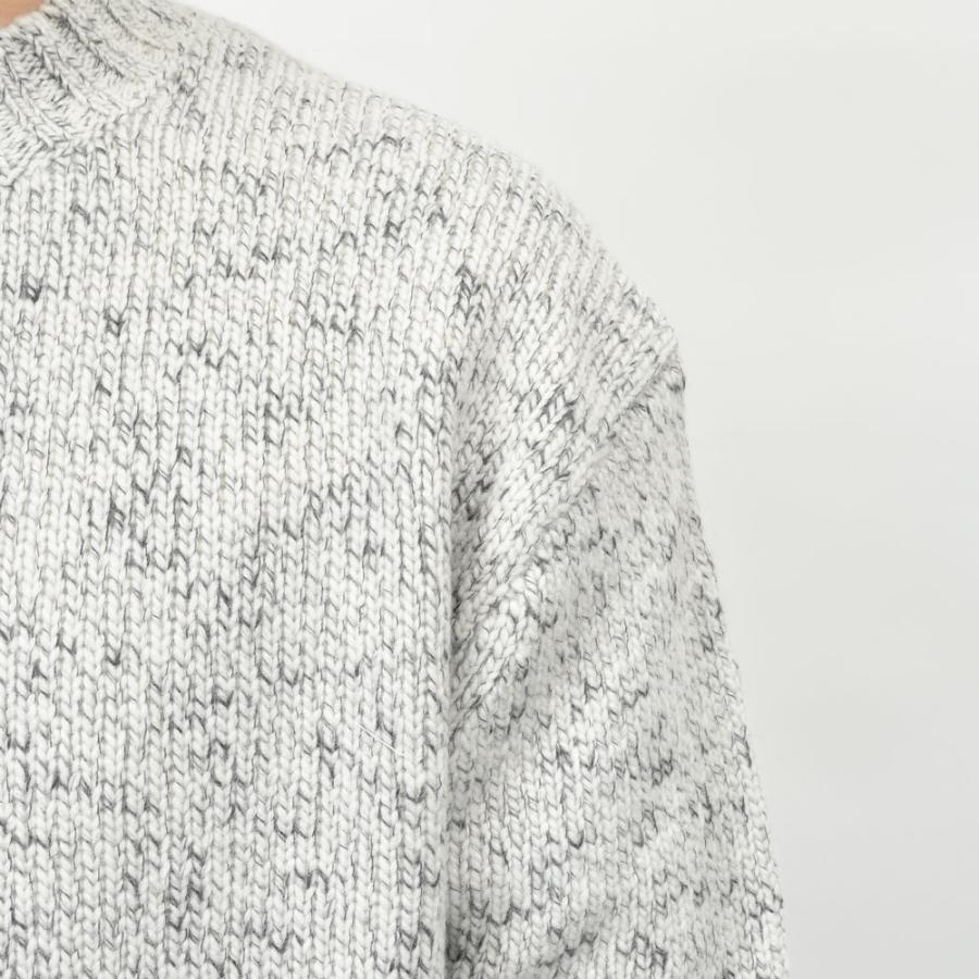 RENCONTRANT(レンコントラント)ウールコットンメランジクルーネックニット 11139 16052403172 - 画像 (5)