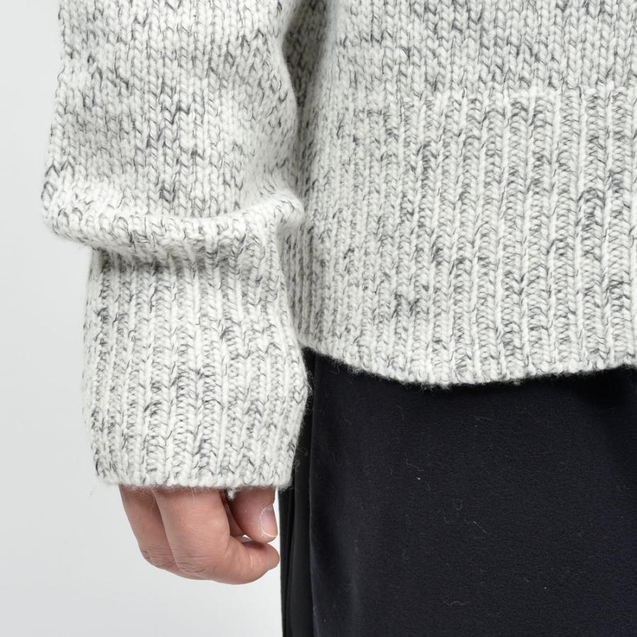 RENCONTRANT(レンコントラント)ウールコットンメランジクルーネックニット 11139 16052403172 - 画像 (6)
