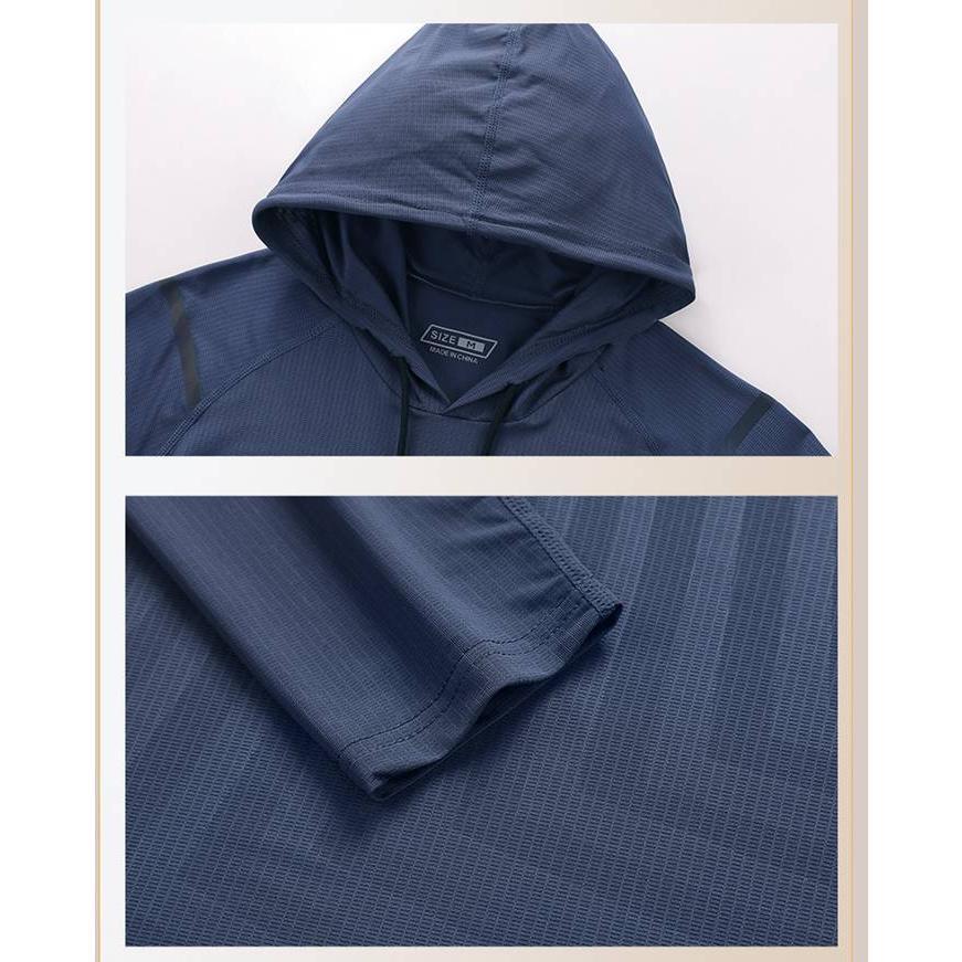 パーカー メンズ ストレッチ 弾力性 速乾性 通気性 フード付き 長袖パーカー 長袖 トップス 無地 カジュアル シンプル - 画像 (6)