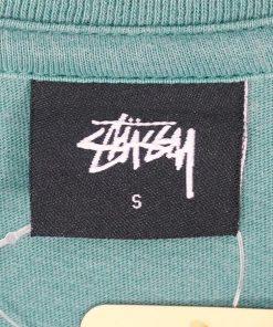 ステューシー STUSSY 00s 長袖 プリントTシャツ ロンT フェード オールド USA ビンテージ 古着 (-6572) グリーン S