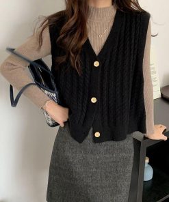 ニットベスト レディース コーデ 春 秋 ベスト 秋冬 前開き 重ね着 秋ベスト おしゃれ 着回し トップス