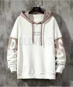 パーカー メンズ 秋服 プルオーバー トレーナー カットソー 長袖 フード付き 英文字 袖ライン カジュアル プルパーカー トップス スウェット