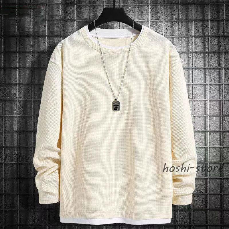 トレーナー メンズ スウェット 長袖 Tシャツ 春 夏 秋 冬 ビッグシルエット ゆったり 秋服 インナー スポーツ プルオーバー カジュアル - 画像 (8)