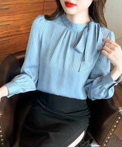 ブラウス ボウタイ シャツ トップス レディース 春 秋 ボウタイリボン シフォンブラウス 長袖