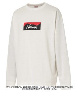 NANGA ナンガ ECO HYBRID BOX LOGO L S TEE エコハイブリッド ボックスロゴ ロングスリーブティー WHT ホワイト Mサイズ
