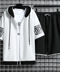 セットアップ メンズ 夏 半袖 ジャージ 上下セット ショットパンツ フード付き 部屋着 接触冷感 ひんやり ゆったり トップス Tシャツ