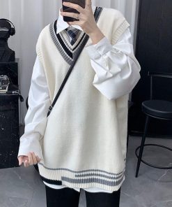 「」ニット メンズ 秋冬 リブ Vネック 大きいサイズ おしゃれ ゴルフウェア カジュアル 暖かい ジレ 保温 シンプル 重ね着 ス