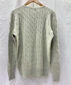 ポロラルフローレン ケーブル編みニット ワンポイントロゴ グレー XS(165/88A) XS 10142412