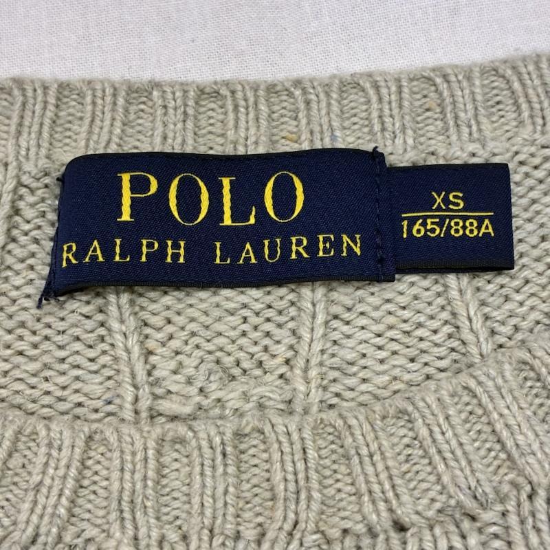 ポロラルフローレン ケーブル編みニット ワンポイントロゴ グレー XS(165/88A) XS 10142412 - 画像 (4)
