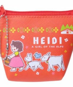 アルプスの少女ハイジ キャラクター ミニポーチ 舟形ミニポーチ レッド